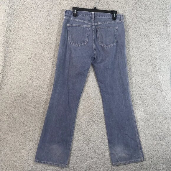 Women's blue-grey straight-leg light-colored mid-rise jeans - Picture 2 of 10